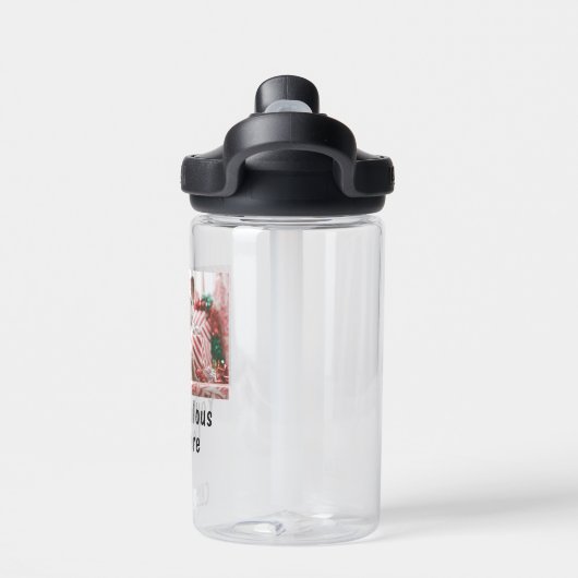 Personalisierte Foto- und Textkids Trinkflasche (Rückseite)