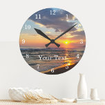Personalisierte  Foto- und Textmauer Runde Wanduhr<br><div class="desc">Laden Sie ein Foto hoch, fügen Sie Text hinzu und erstellen Sie ganz einfach Ihre personalisierte Foto-Wanduhr. Klicken Sie auf Weiter, um die Textfarbe zu ändern. Sie können dieses Design auf anderen Zazzle-Produkten übertragen und an die meisten Zazzle-Produkte anpassen. Standard Studio Designs werden in hochauflösender Vektorgrafik für einen beruflichen Druck...</div>