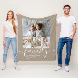 Personalisierte Foto- und Textsammlung Fleecedecke
