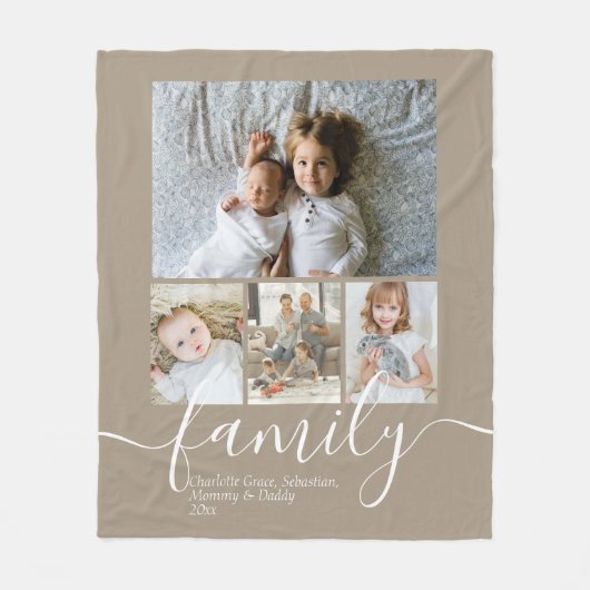 Personalisierte Foto- und Textsammlung Fleecedecke (Vorderseite)