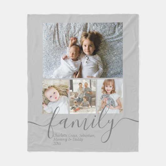 Personalisierte Foto- und Textsammlung Fleecedecke (Vorderseite)