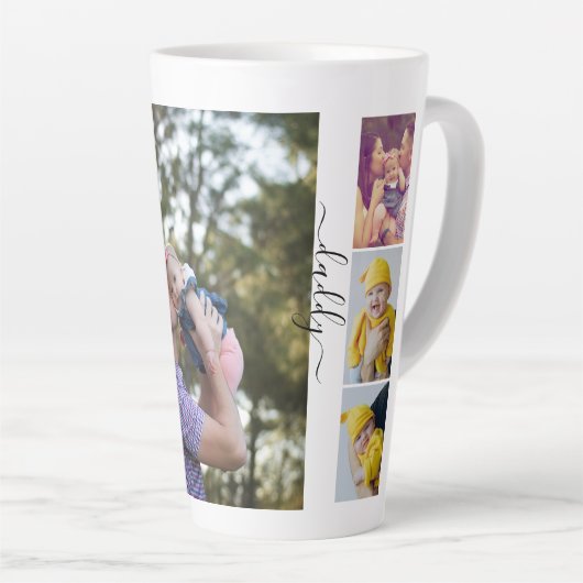 Personalisierte Foto- und Textsammlung Milchtasse (Rechte Ecke)