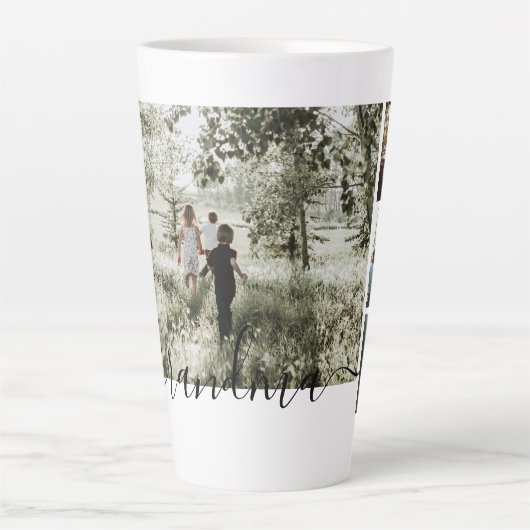 Personalisierte Foto- und Textsammlung Milchtasse (Vorderseite)