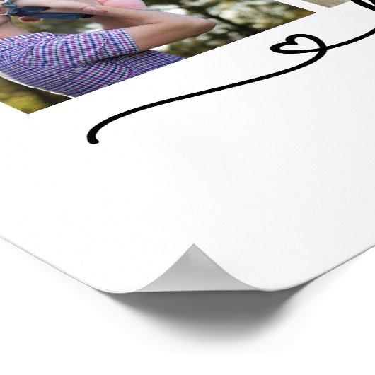 Personalisierte Foto- und Textsammlung Poster (Ecke)
