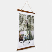 Personalisierte Foto- und Textsammlung Wandteppich Mit Holzrahmen (Gewinkelt)