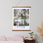 Personalisierte Foto- und Textsammlung Wandteppich Mit Holzrahmen (Schlafzimmer)