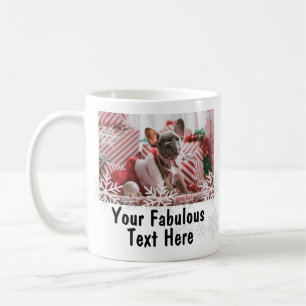 Personalisierte Foto- und Textschnipsel Kaffeetasse