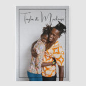 Personalisierte Foto- und Textüberlagerung Pergament Einladungen (Vorderseite)