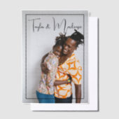 Personalisierte Foto- und Textüberlagerung Pergament Einladungen (Versetzt)