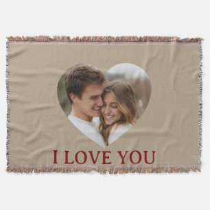 Personalisierte Foto Valentinstag Wurfdecke Decke