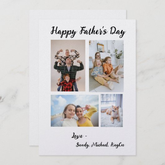 Personalisierte Foto-Vatertagskarte Einladung (Vorne/Hinten)