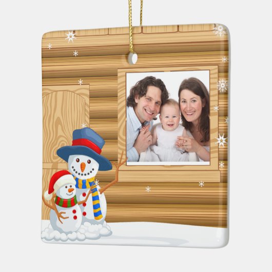 Personalisierte Foto-Verzierung des Babys Keramikornament (Links)