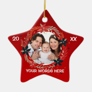 Personalisierte Foto-Verzierung des Babys Keramikornament
