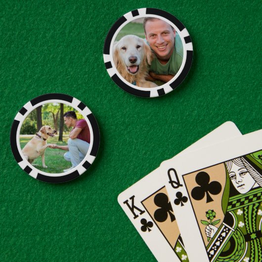Personalisierte Foto-Vorder- und Rückseite Pokerchips (Pokertisch (doppelt))