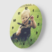 Personalisierte Foto-Wandklemme Große Wanduhr (Winkel)