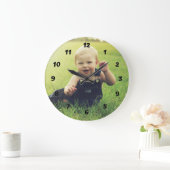 Personalisierte Foto-Wandklemme Große Wanduhr (Zuhause)