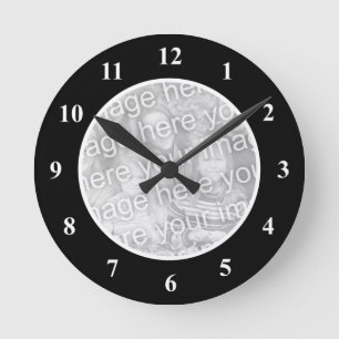 Personalisierte Foto-Wanduhr für Babybild Runde Wanduhr