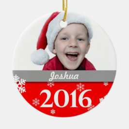 Personalisierte Foto-Weihnachtsbaum-Verzierung Keramik Ornament