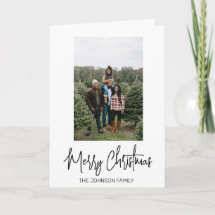 Personalisierte Foto-Weihnachtsfeier Minimalistisc Karte