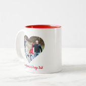 Personalisierte Foto-Weihnachtskaffee-Tasse Zweifarbige Tasse (Vorderseite Links)