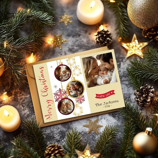 Personalisierte Foto Weihnachtskarte Feiertagskarte