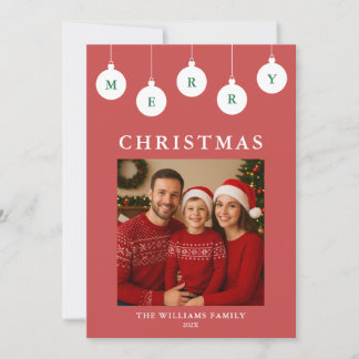 Personalisierte Foto-Weihnachtskarte Feiertagskarte