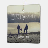 Personalisierte Foto-Weltfrieden-Verzierung Keramikornament (Links)