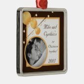 Personalisierte Foto-Zierleisten Silbernes Ornament (Rechts)