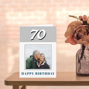 Personalisierte Foto zum 70. Geburtstag Karte
