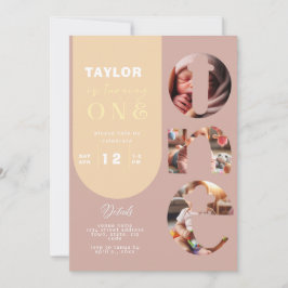 Personalisierte FotoCollage 1. Geburtstag Einladun Einladung