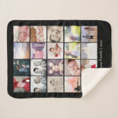 Personalisierte FotoCollage 20 Foto Eine Art Sherpadecke (Vorderseite (Horizontal))