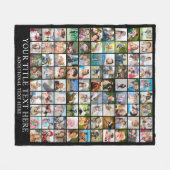 Personalisierte FotoCollage 90 Quadrat Bilder Fleecedecke (Vorderseite (Horizontal))