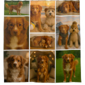Personalisierte Fotocollage 9-Foto-Vorlage Duschvorhang (Vorderseite)