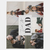 Personalisierte Fotocollage "Bester Papa der Welt" Fleecedecke (Vorderseite)