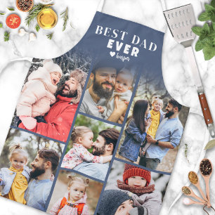 Personalisierte Fotocollage Bester Vater Schürze