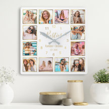 Personalisierte Fotocollage Besties Gold White