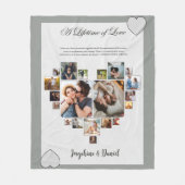 Personalisierte Fotocollage Blanket Jahrestag Fleecedecke (Vorderseite)