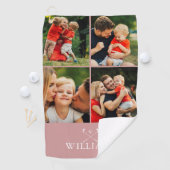 Personalisierte FotoCollage Dusty Rose Rosa Golfhandtuch (Insitu)