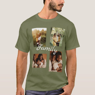 Personalisierte FotoCollage einer Familie T-Shirt
