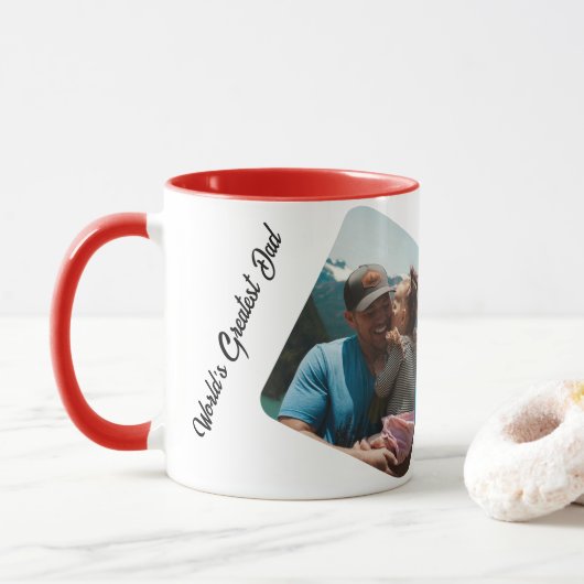 Personalisierte FotoCollage einer Familie Tasse (Mit Donut)