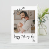 Personalisierte FotoCollage Erster Vatertag Einladung (Stehend Vorderseite)