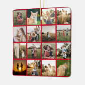 Personalisierte Fotocollage-Familie Keramikornament (Links)