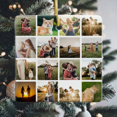 Personalisierte Fotocollage-Familie Keramikornament