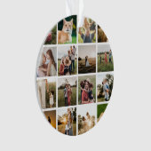 Personalisierte Fotocollage-Familie Ornament (Vorderseite)