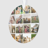 Personalisierte Fotocollage-Familie Ornament (Vorderseite)