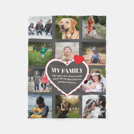 Personalisierte FotoCollage Fleecedecke (Vorderseite)