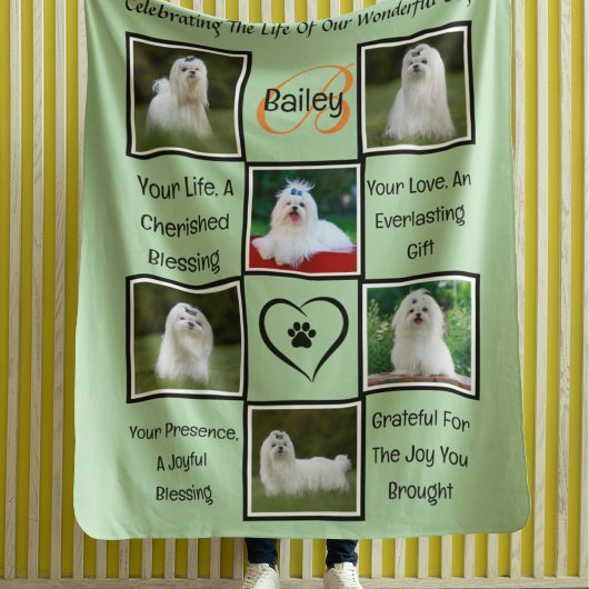 Personalisierte FotoCollage für die Hausbesprechun Fleecedecke