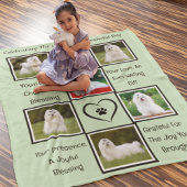 Personalisierte FotoCollage für die Hausbesprechun Fleecedecke