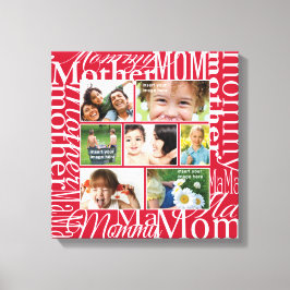 Personalisierte FotoCollage für die Mama Leinwanddruck
