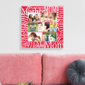 Personalisierte FotoCollage für die Mama Leinwanddruck (Insitu (Wohnzimmer))